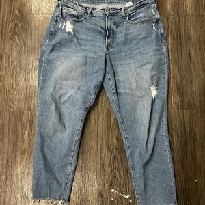 Women's high waisted curve OG straight Distressed Jeans